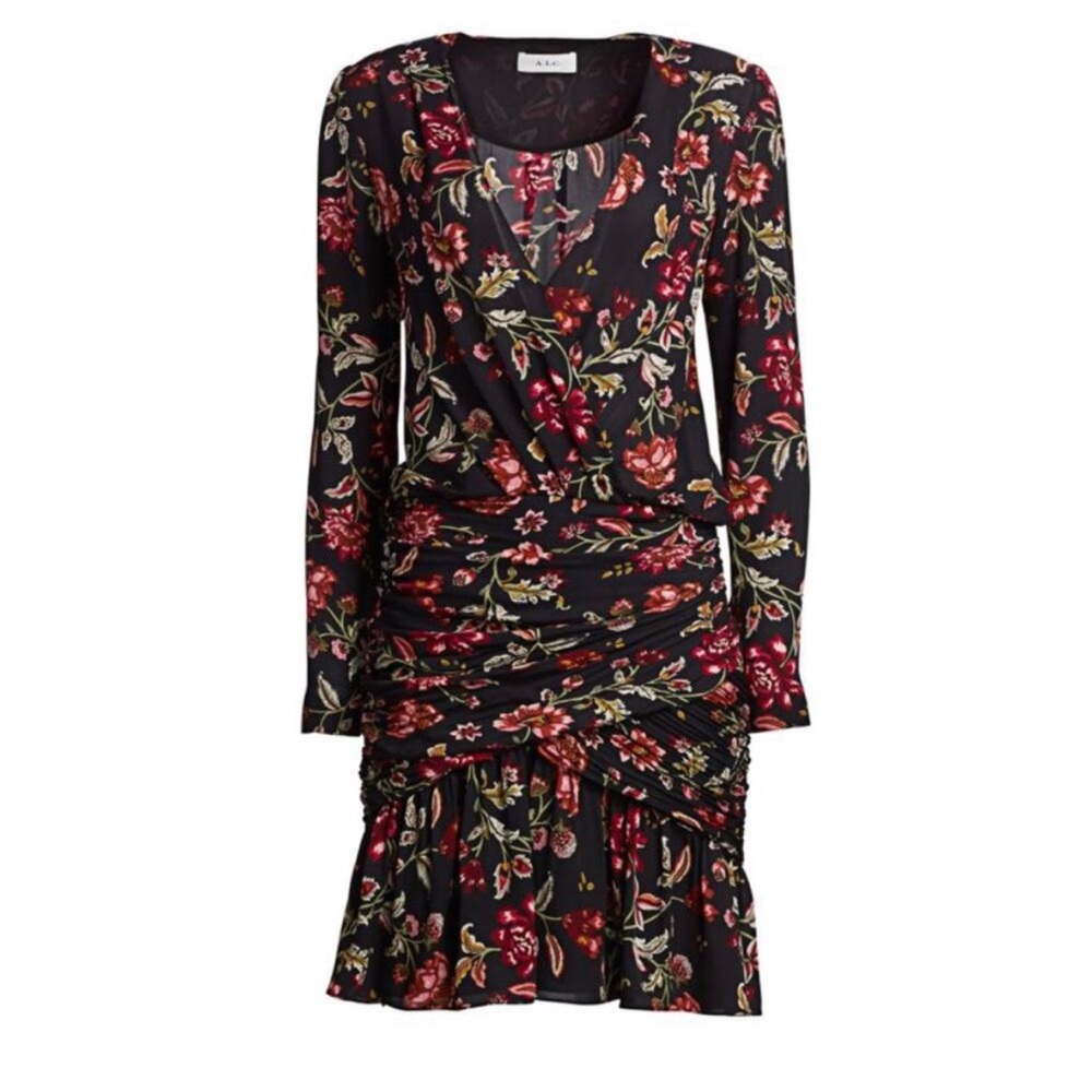 A.L.C. Haven Silk Chiffon Dress Floral 0 595
